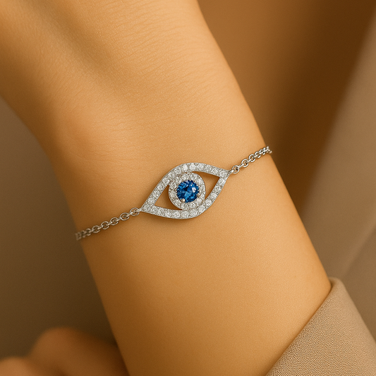 Alma – Evil Eye Bracelet in Silver