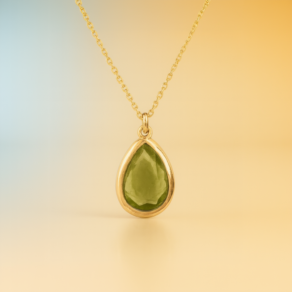 Olira – Peridot Pendant in Gold