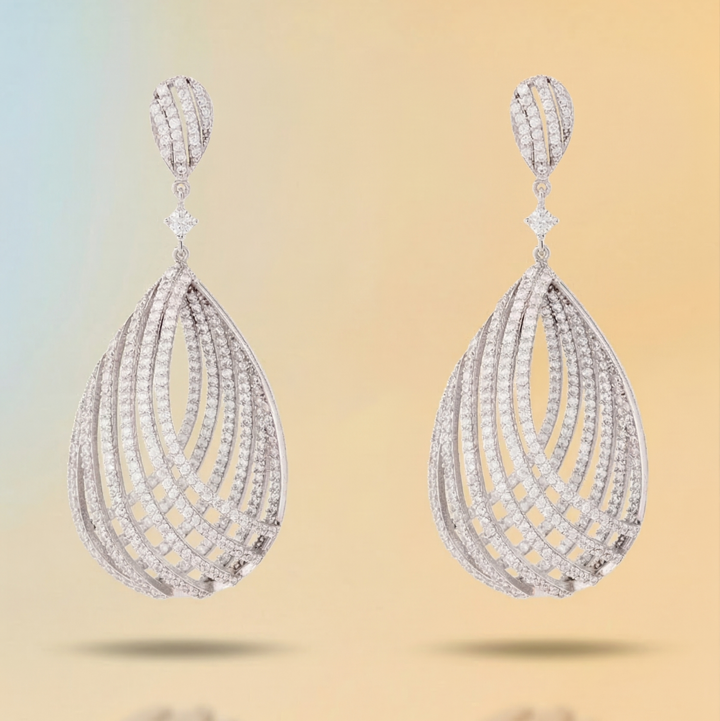 Ondine – Teardrop Earrings in Silver