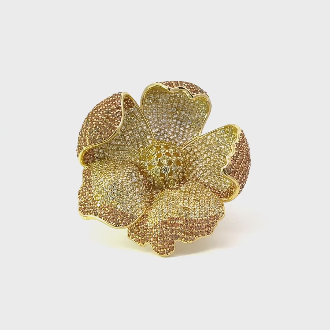 Solène – Lemon Bloom Ring in Gold