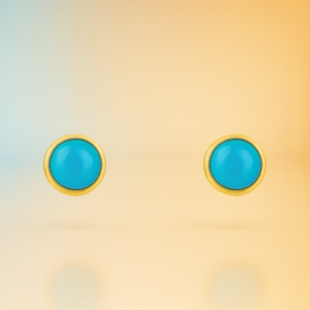 Naiara – Petite Gemstone Earrings in Gold