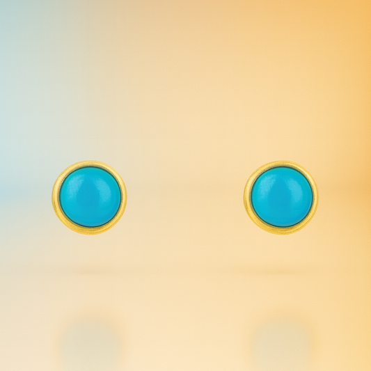 Naiara – Petite Gemstone Earrings in Gold