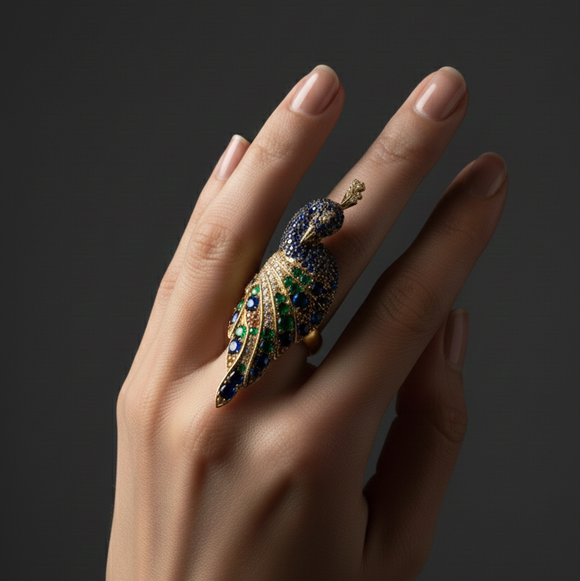 Paon – Cocktail Ring in Gold & Gemstones