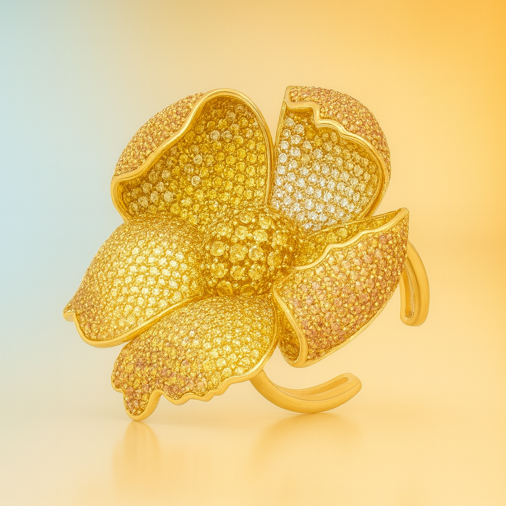 Solène – Lemon Bloom Ring in Gold