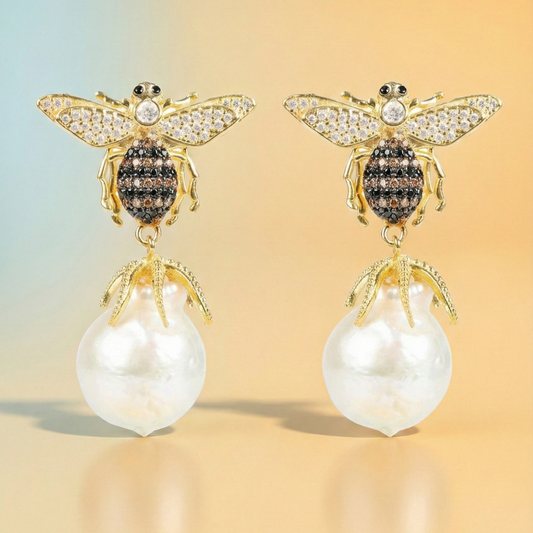 Aurelia – Baroque Bee Pearl Drops