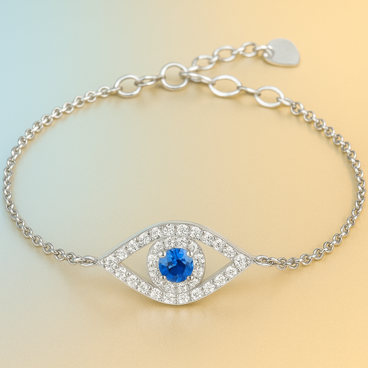 Alma – Evil Eye Bracelet in Silver