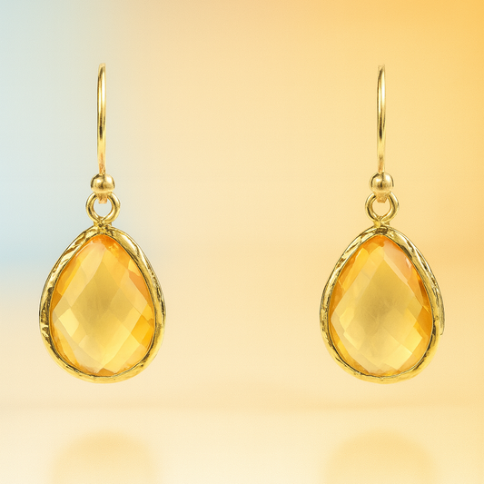 Ambré – Drop Earrings in Citrine Gold
