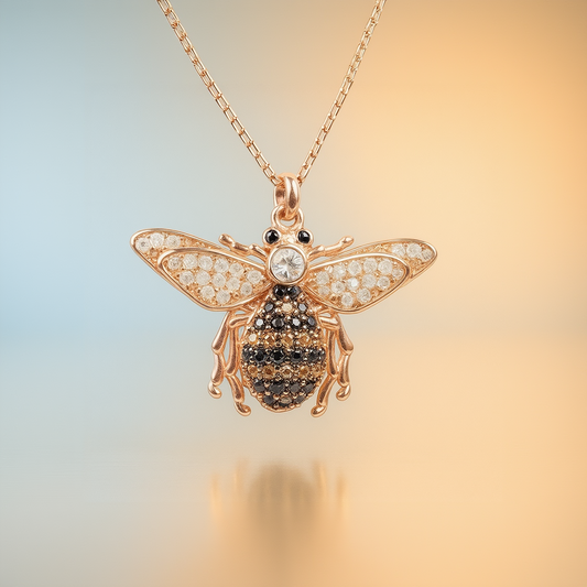 Melia Rosé – Bee Pendant Necklace