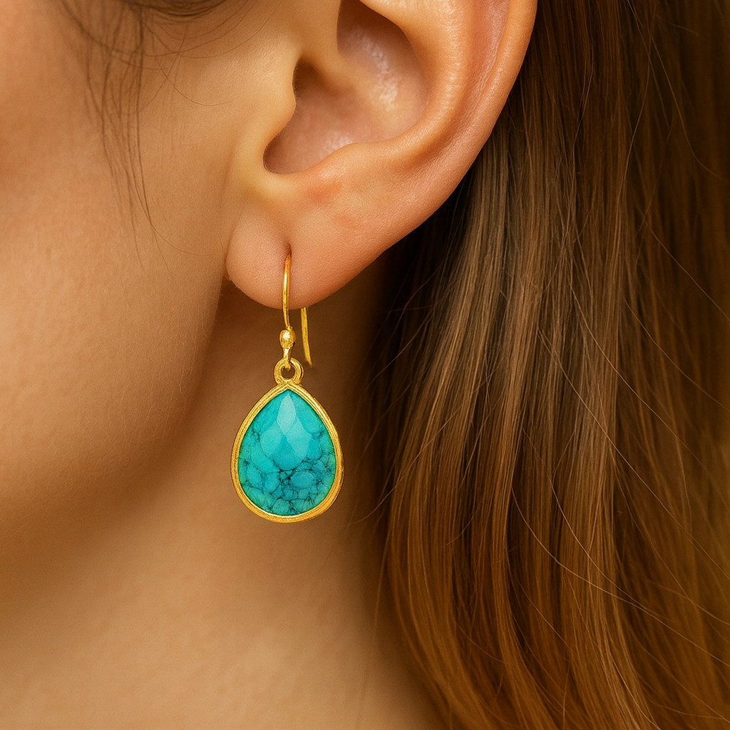 Céline – Petites Pendantes Turquoise