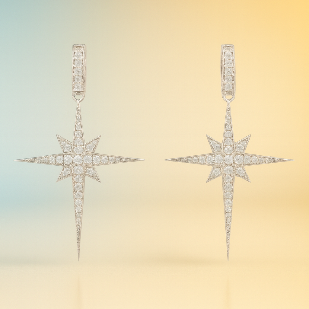 Étoile – Orecchini pendenti celestiali in Argento