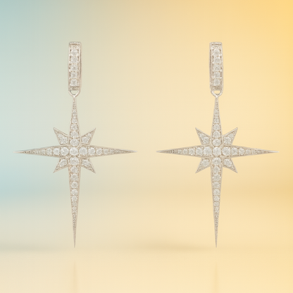 Étoile – Orecchini pendenti celestiali in Argento