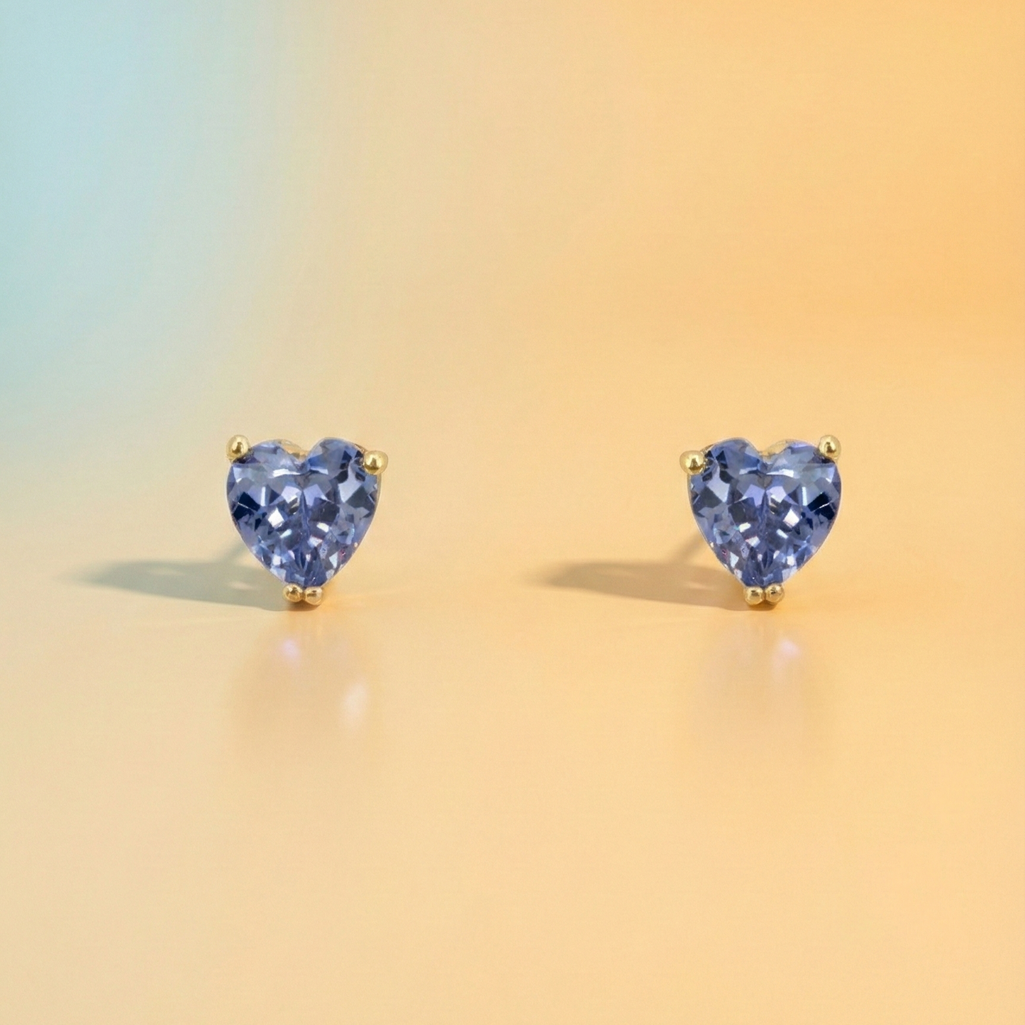 Coeur Bleu – Orecchini a cuore in Oro e Tanzanite